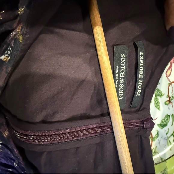 Scotch & Soda Dark Floral Long Sleeve Dress - Picture 6 of 6